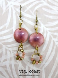 Image 3 of Sunset Pink Moon Earrings