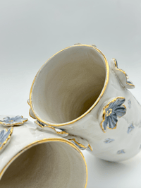 Image 4 of Sapphire Blue Floral Vase (Medium)