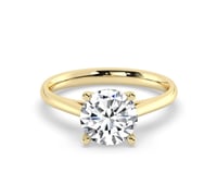 Image 1 of Real Diamond Solitaire Engagement Ring/Wedding Band