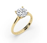 Image 2 of Real Diamond Solitaire Engagement Ring/Wedding Band