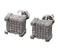 Image 2 of Men's Box Bling Earrings