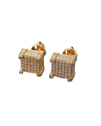 Image 3 of Men's Box Bling Earrings