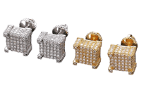 Image 1 of Men's Box Bling Earrings