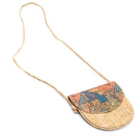Image 4 of GREEN ARGYLE CORK CROSSBODY BAG