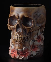Image 1 of LEI’D TO REST Limited Edition 20oz Tiki Mug - Red Flowers from Trevor Foster Studio