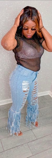 Image 2 of “Bodied shredded jeans 