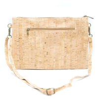 Image 2 of ROUND GEO DESIGN NATURAL CORK SLING CROSSBODY BAG