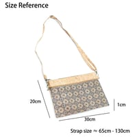 Image 5 of ROUND GEO DESIGN NATURAL CORK SLING CROSSBODY BAG