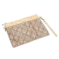 Image 1 of FLORAL PATCH CORK MADE SLING CROSSBODY PURSE