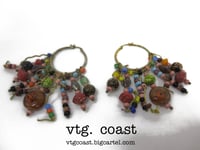 Image 3 of Mardi Gras Beaded Earrings