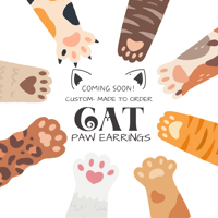 PRE-ORDER (5 spots available)- Custom Cat Paw Earrings