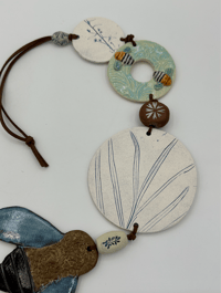 Image 2 of Blue Banded Bee Hanging Ornament
