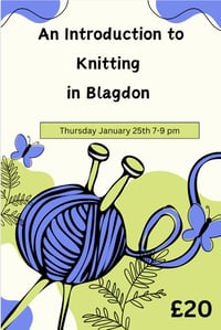 Image 1 of An Introduction to Knitting in Blagdon Thursday February 1st 7-9pm