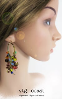 Image 2 of Mardi Gras Beaded Earrings