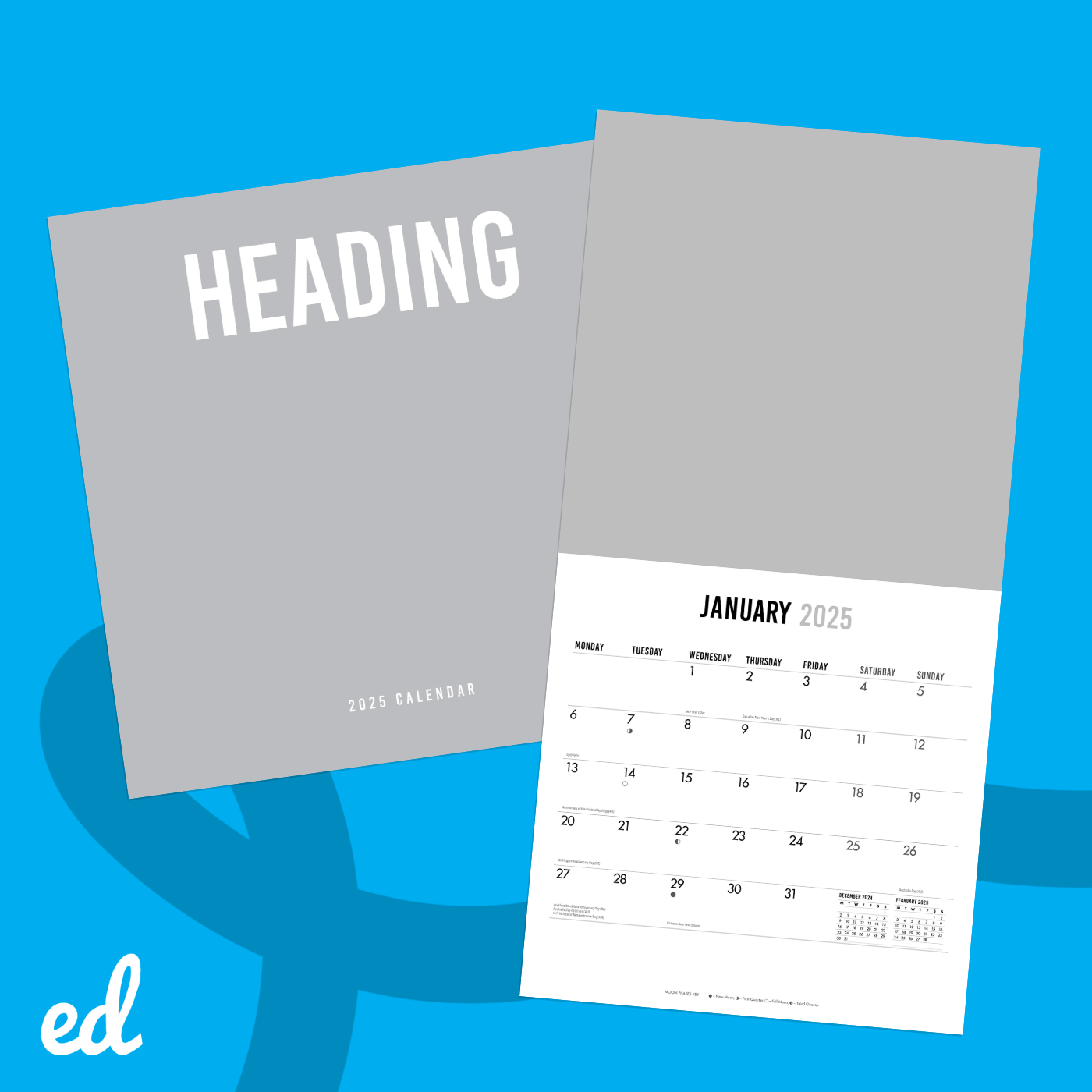 DIY Custom Calendar Template 2025  Elastic Design  Store