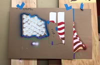 Image 4 of 9/11 Wavy Wooden Flag - Open Edition Series