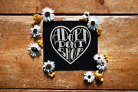 Image 1 of Patch "Adopt don´t shop" gold