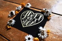 Image 2 of Patch "Adopt don´t shop" gold