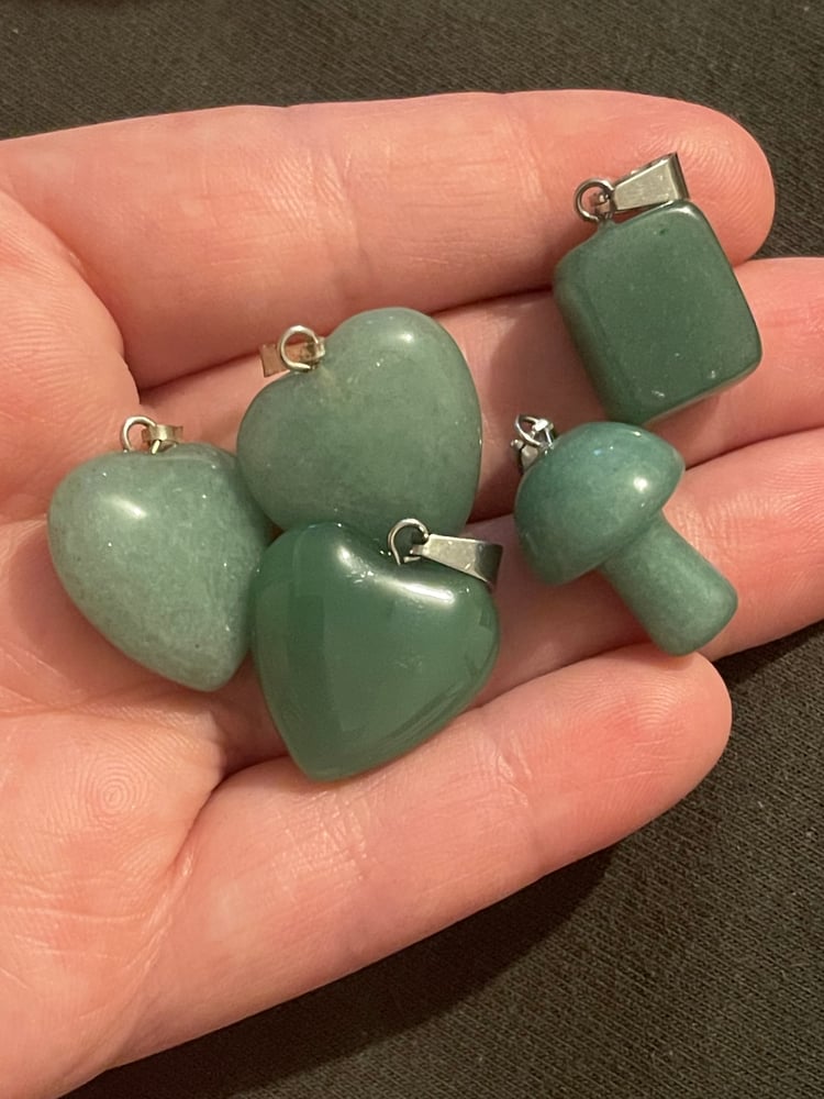 Image of Green adventurine pendants 