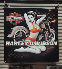 HD Pinup Tin Sign