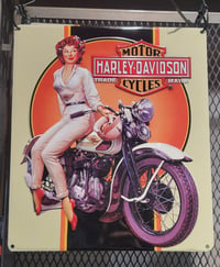 HD Vintage Pinup Tin sign