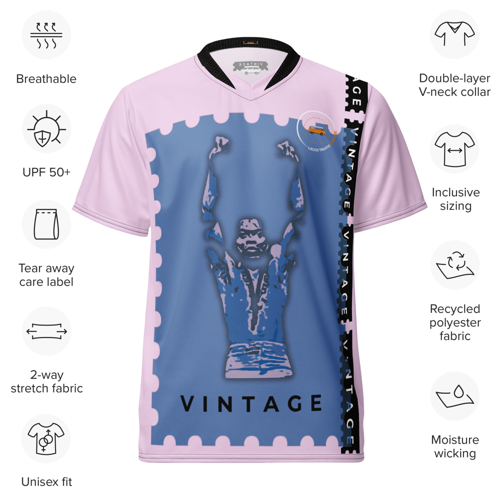 LAGOS TRAFFIC VINTAGE COUTURE TEE (ICONIC FELA STANCE - PINK)