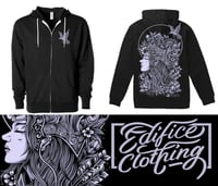 Image 3 of EDIFICE CLOTHING SONG BIRD BLACK ZIP UP HOODIE 