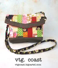 Image 1 of Patchwork Pagoda Mini Crossbody Purse