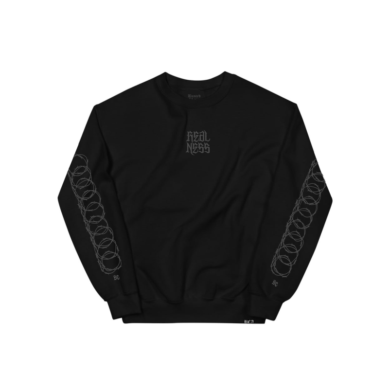 Image of "REALNESS" SWEATER - BLACK