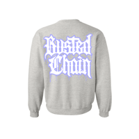 Image 2 of "DRIPPED LILAC" SWEATER - GREY