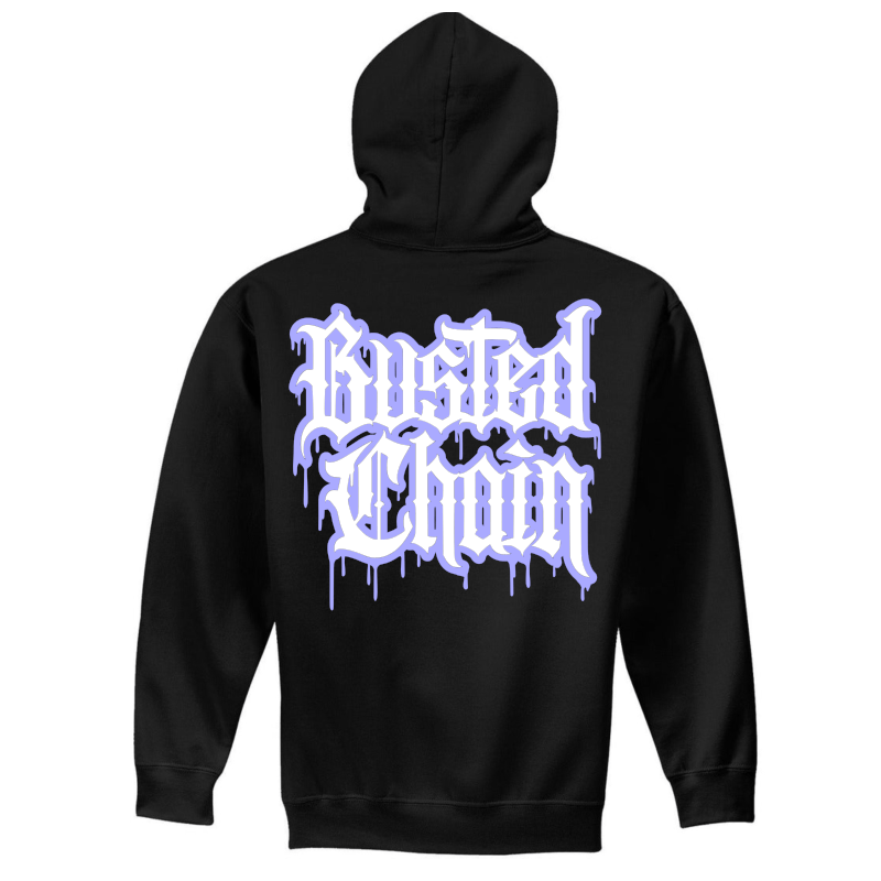Image of "DRIPPED LILAC" HOOD - BLACK