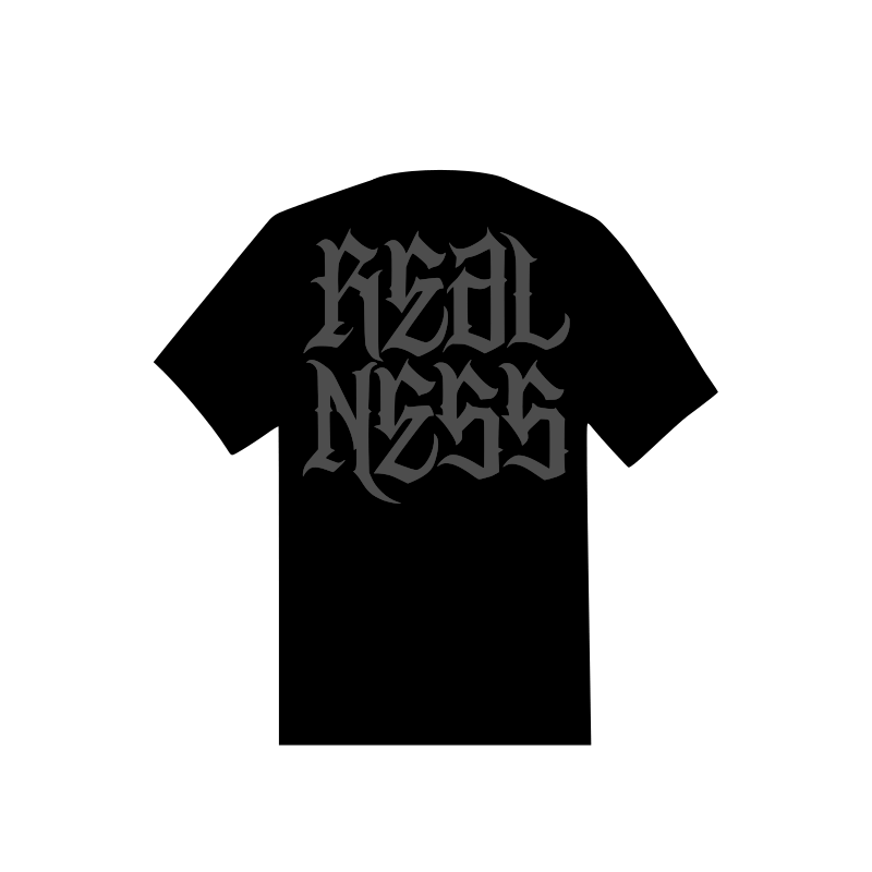 Image of "REALNESS" OVERSIZED TEE - BLACK