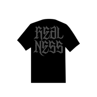 Image 2 of "REALNESS" OVERSIZED TEE - BLACK