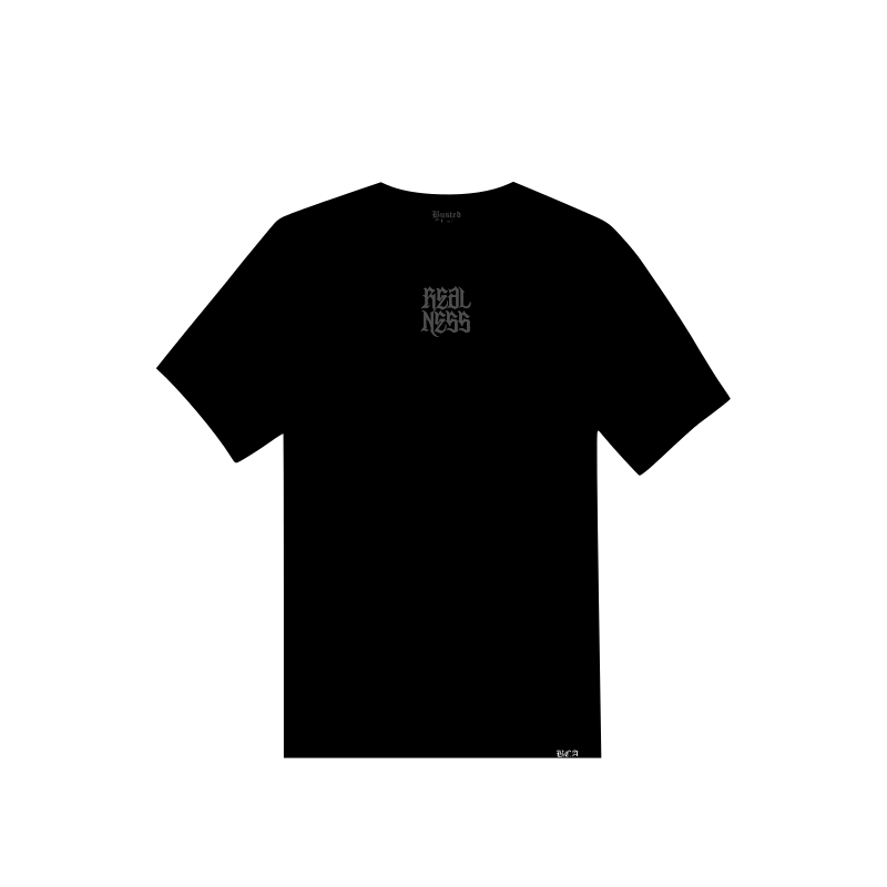 Image of "REALNESS" OVERSIZED TEE - BLACK