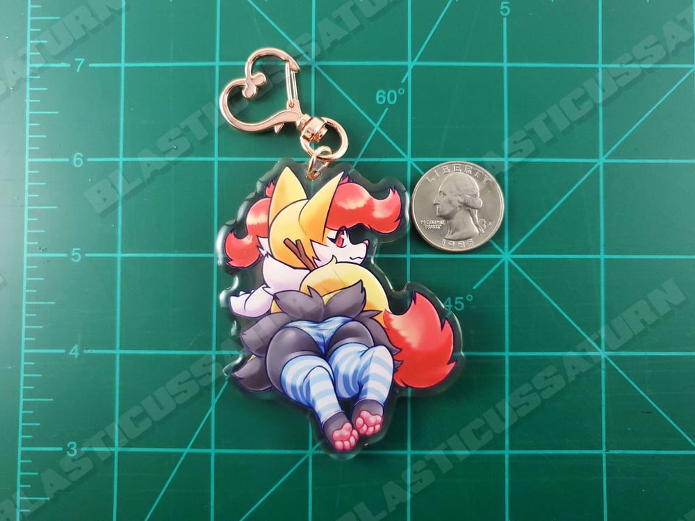 Striped Phox - Acrylic Charm