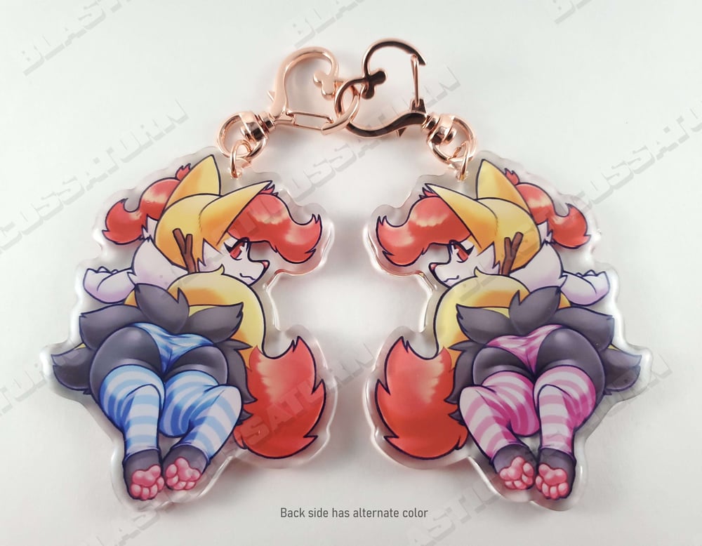 Striped Phox - Acrylic Charm