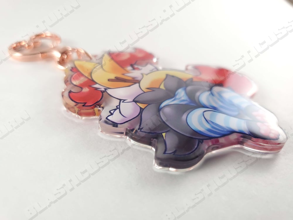 Striped Phox - Acrylic Charm