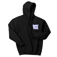 Image 1 of "DRIPPED LILAC" HOOD - BLACK
