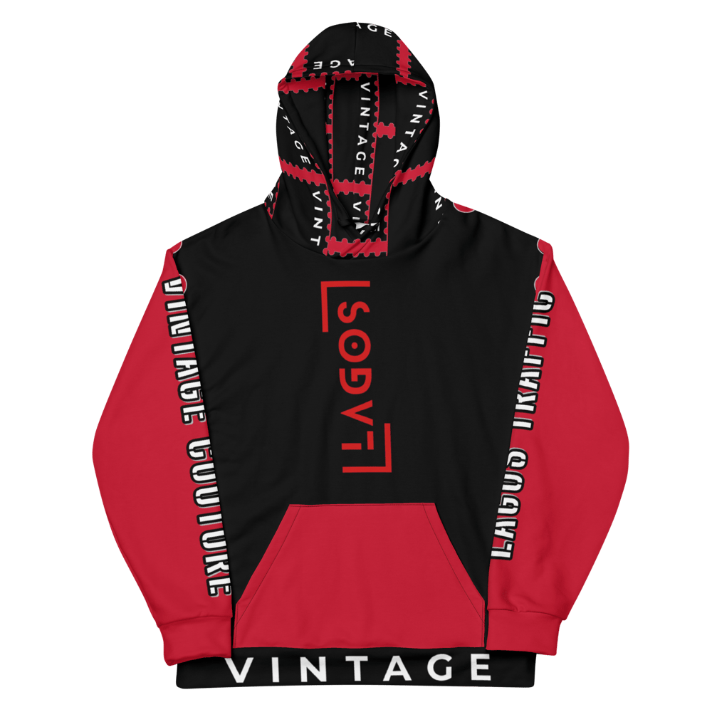 LTC AFROBEATS VINTAGE COUTURE HOODIES (RED/ BLK)