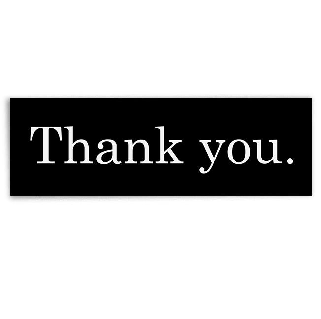 Image of "Thank you." sticker