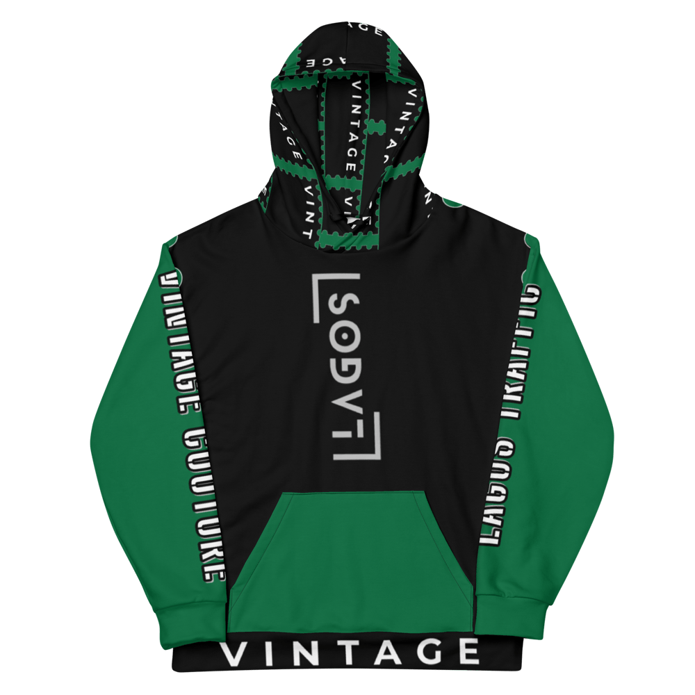 LTC AFROBEATS VINTAGE COUTURE HOODIES (GRN/ BLK)