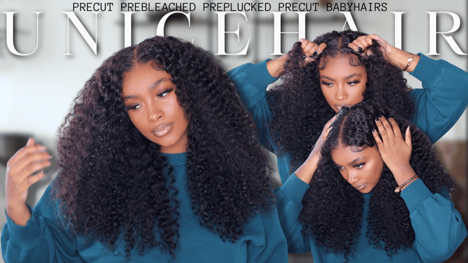 Image of BYE BYE KNOTS JERRY CURLY CLOSURE WIG