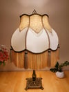 Vanilla Victorian Lampshade Silk Fringe & Handmade Tassels