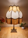 Vanilla Victorian Lampshade Silk Fringe & Handmade Tassels