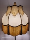 Vanilla Victorian Lampshade Silk Fringe & Handmade Tassels