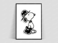 Image 1 of KAWS - Snoopy, Black and White, Fine Art Giclee Print, Poster