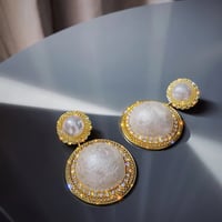 Image 2 of Luxury Big Pearl Earrings 