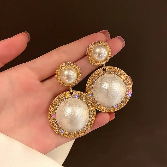 Luxury Big Pearl Earrings Notyce