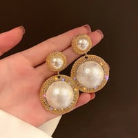 Image 3 of Luxury Big Pearl Earrings 