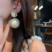 Image 4 of Luxury Big Pearl Earrings 